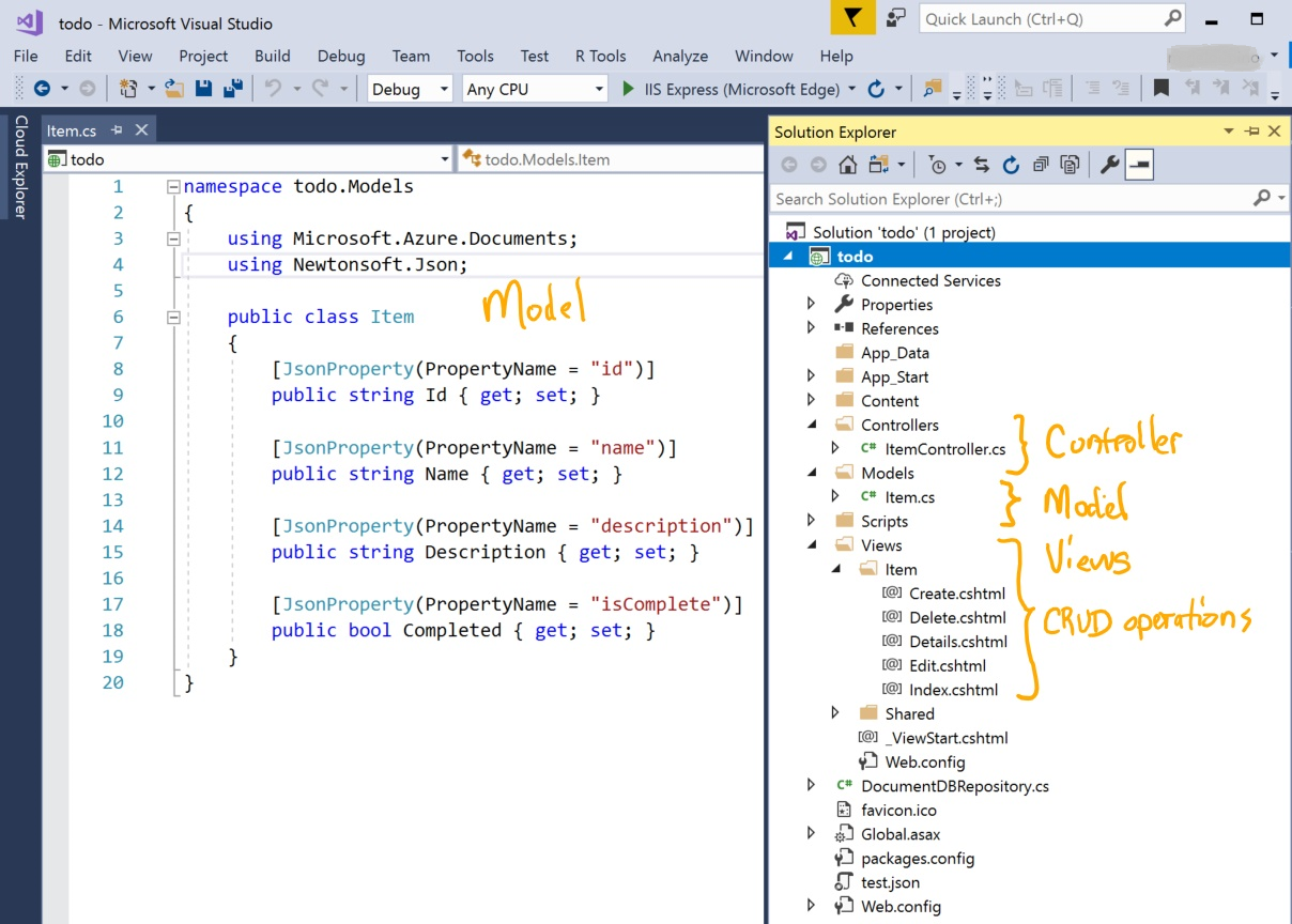 To-Do app in Visual Studio